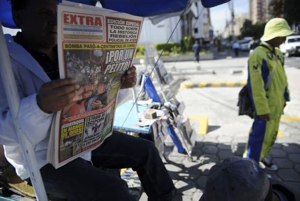 Martínez reconoció el derecho de los policías ecuatorianos a reclamar, pero sostuvo que están “equivocados en el camino” al que recurrieron, porque aquél no es el que debe seguir un miembro de la fuerza pública.