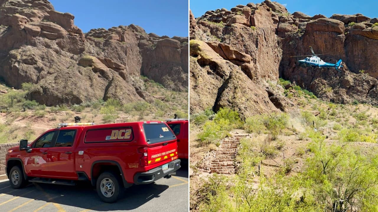 Hombre es rescatado en estado crítico tras desmayarse en Camelback Mountain