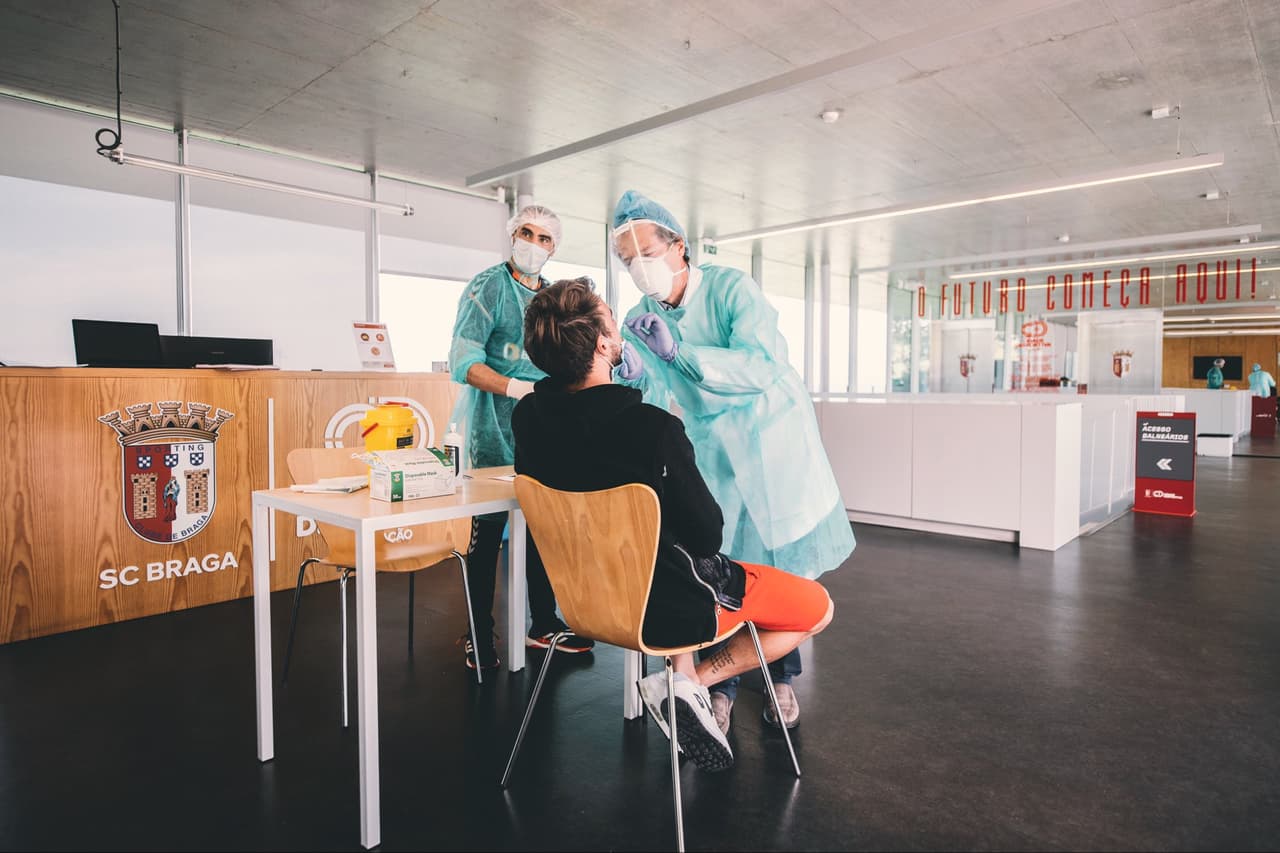 Braga realiza tests de COVID-19 previo al regreso a la actividad