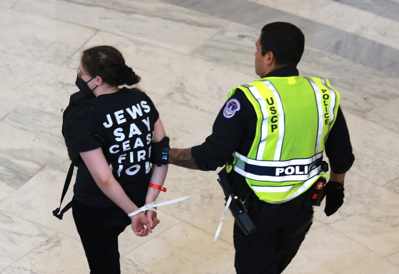 Respondían en su mayoría a una convocatoria de Jewish Voice for Peace (Voces judías para la paz).