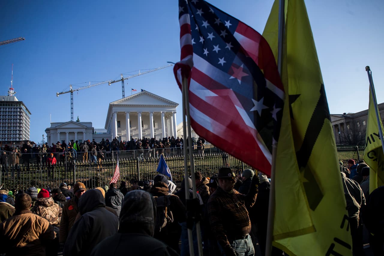 Marcha a favor de las armas en Richmond, Virginia.