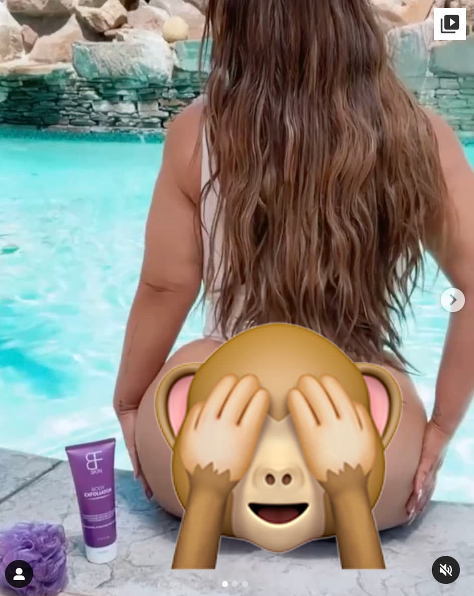 Al contrario, todos hablan de su figura y sus despampanantes pompas que decidió publicarlas en Instagram.