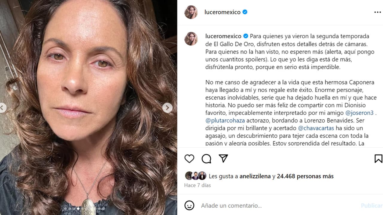 Lucero se dejó ver así en esta foto aparentemente sin maquillaje y caracterizada como 'La Caponera'.