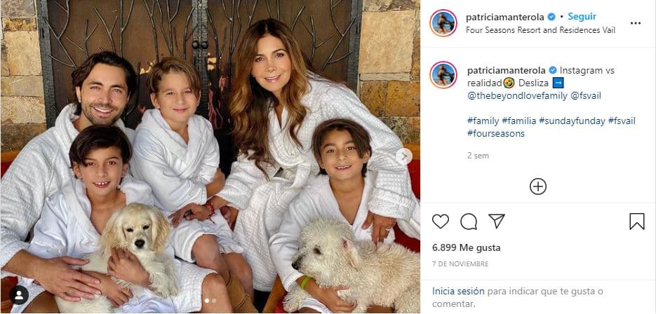 Paty Manterola y familia