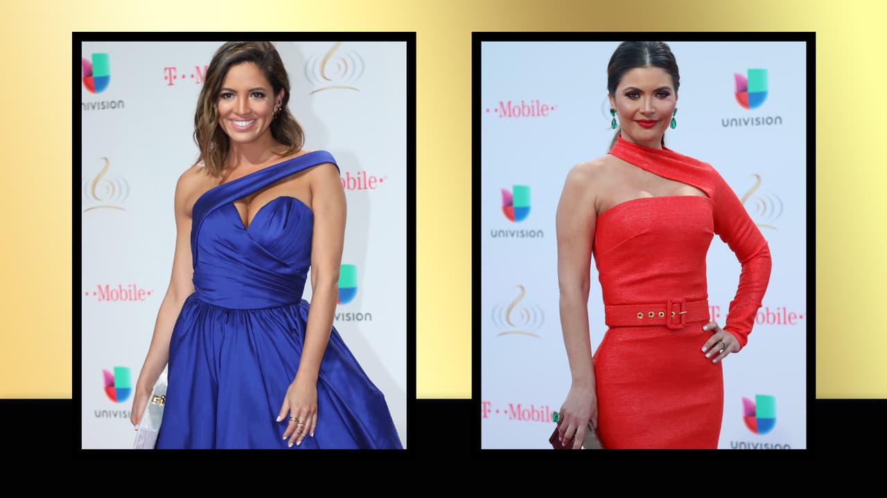 Pamela Silva y Chiqui Delgado coincidieron con un ‘single cross shoulder strap’. 
<a href="http://www.univision.com/especiales/premio-lo-nuestro/no-te-pierdas-los-momentos-mas-deslumbrantes-de-la-alfombra-video" target="_blank">Top momentos de la alfombra.</a>