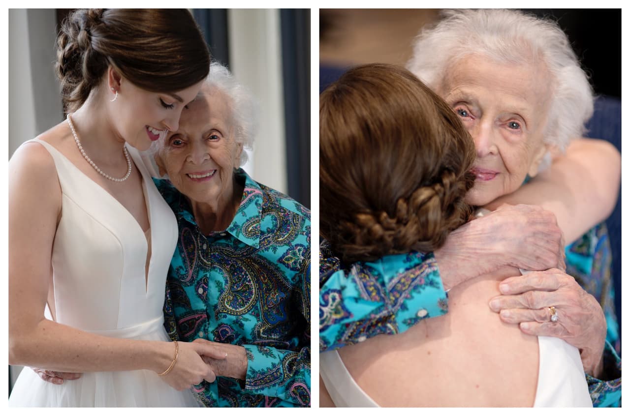 Una novia sorprende a su abuela de 103 años que no pudo ir a su boda
