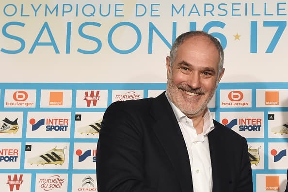 Olympique de Marseille's new Spanish sport director Andoni Zubizarreta smiles during a press conference following his nomination on October 27, 2016 at the Robert Louis-Dreyfus stadium in Marseille. / AFP / BORIS HORVAT (Photo credit should read BORIS HORVAT/AFP/Getty Images)