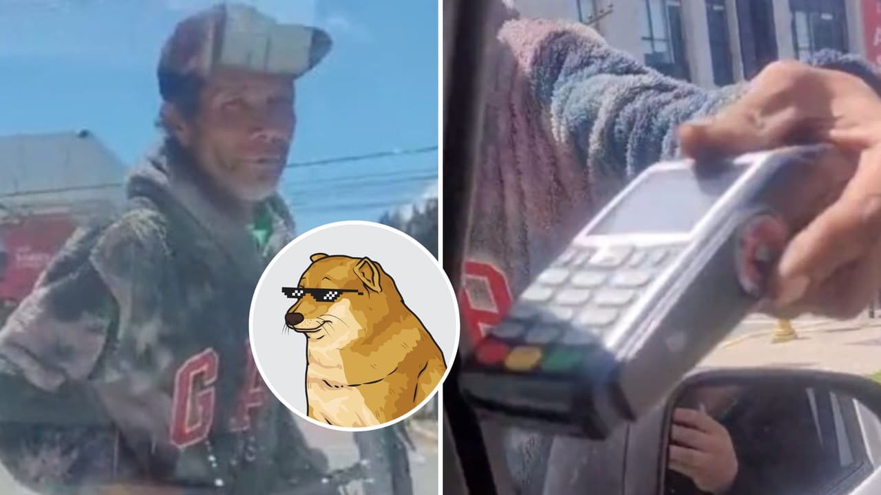 Nada de que ‘a la vuelta’: limpiaparabrisas saca terminal para pago con tarjeta y se vuelve viral