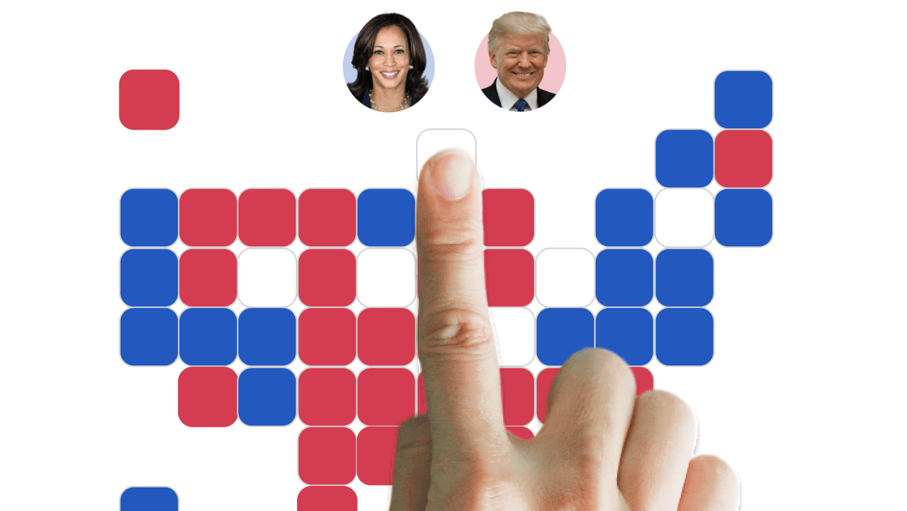 Quién gana las elecciones 2024: elige estados y mira el camino de Donald Trump y Kamala Harris a la presidencia