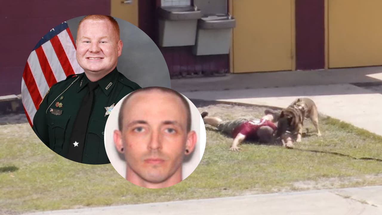 Revelan video del sospechoso acusado de matar a un oficial y herir a un agente canino