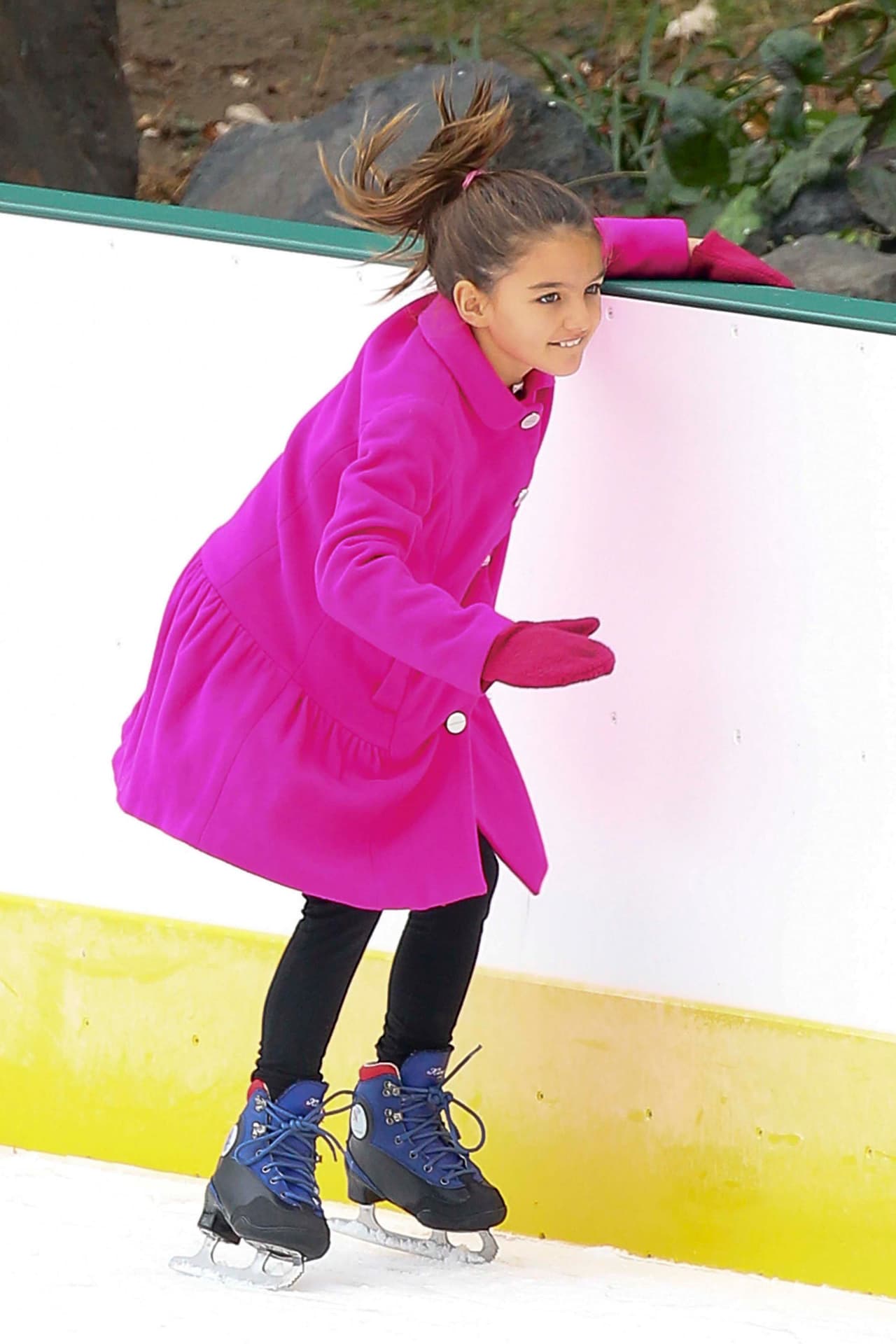 Mira qué alegría en el rostro de la pequeña.