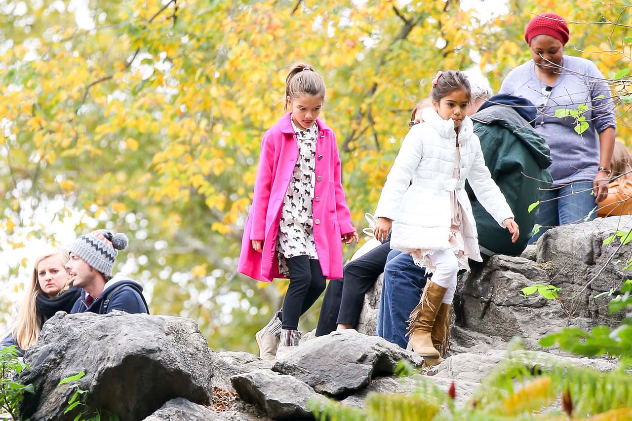 Se subieron a unas pequeñas rocas.