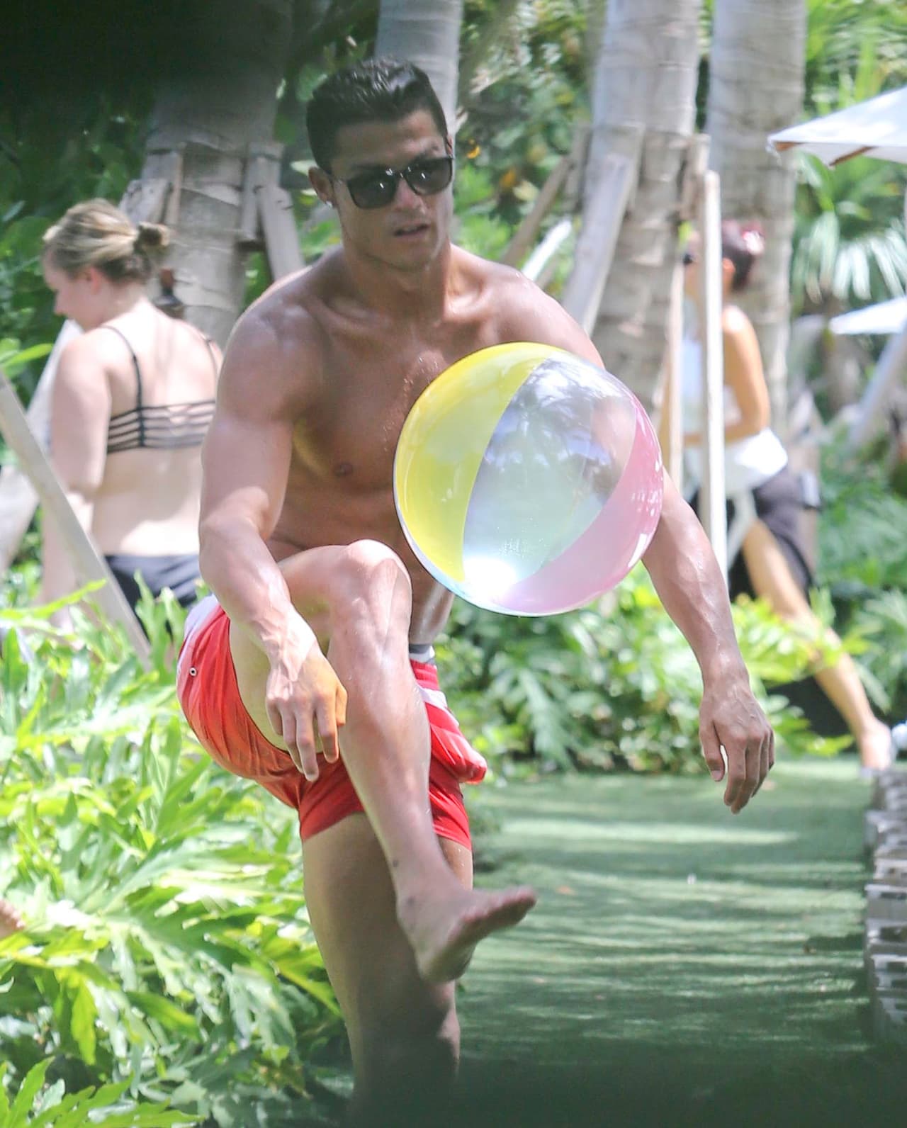 Wow! Cristiano presumió sus mejores movimientos.