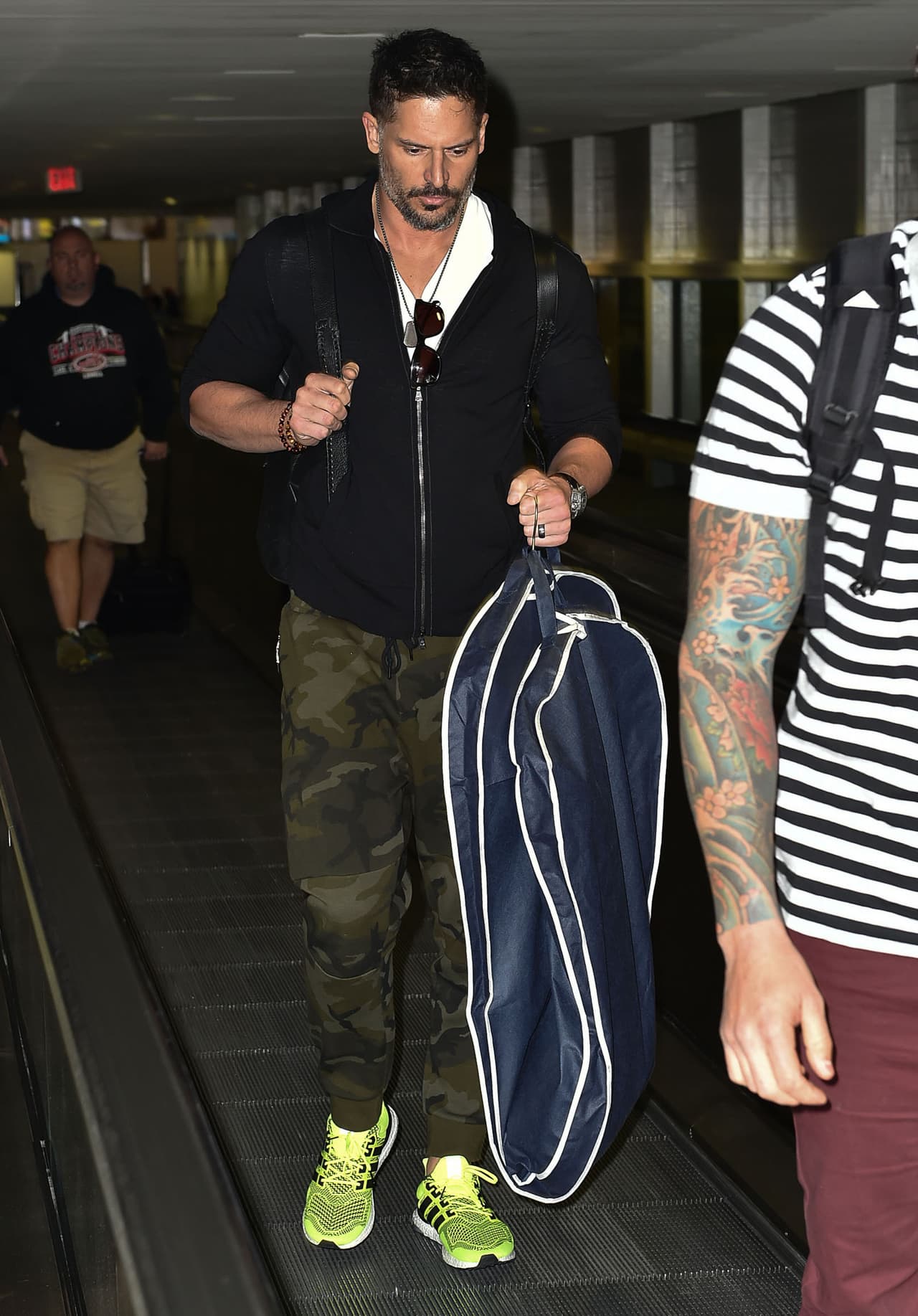 Viajaron cómodos y con pocas cosas.