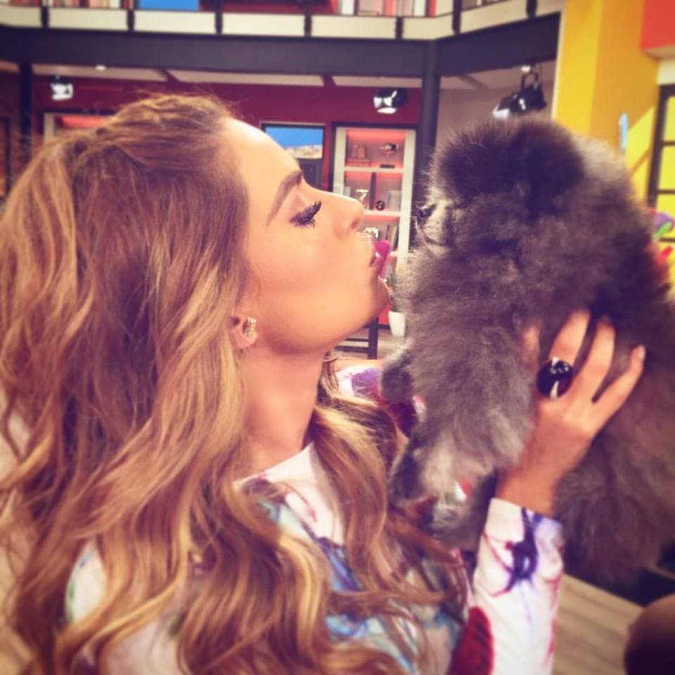¡Muaaaaaak! A Gali le encantan las mascotas y siempre les demuestra su amor.