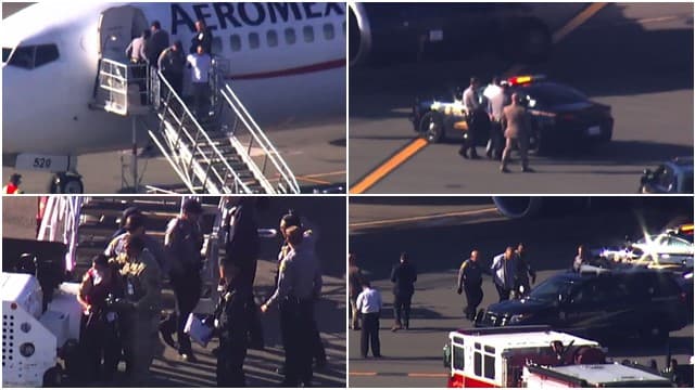 Caos en vuelo de Aeroméxico que nunca llegó a San Francisco: dos personas detenidas y una hospitalizada