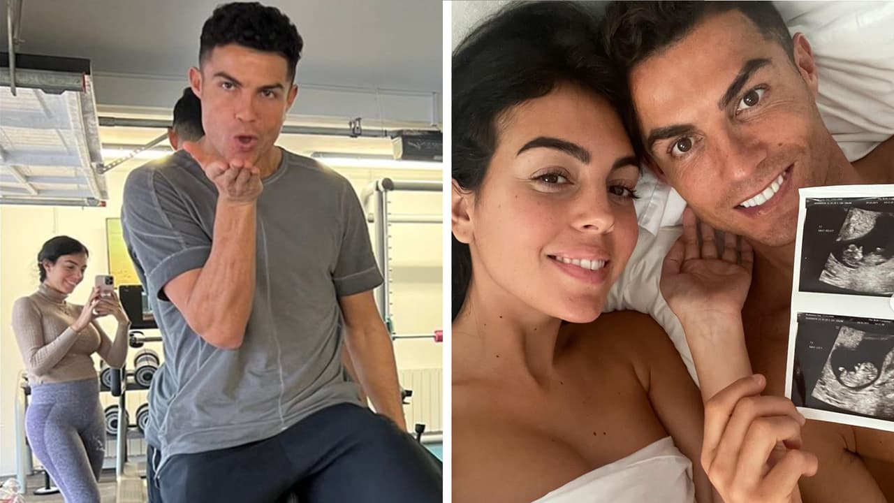 Cristiano Ronaldo compartió la primera foto embarazada de Georgina Rodríguez