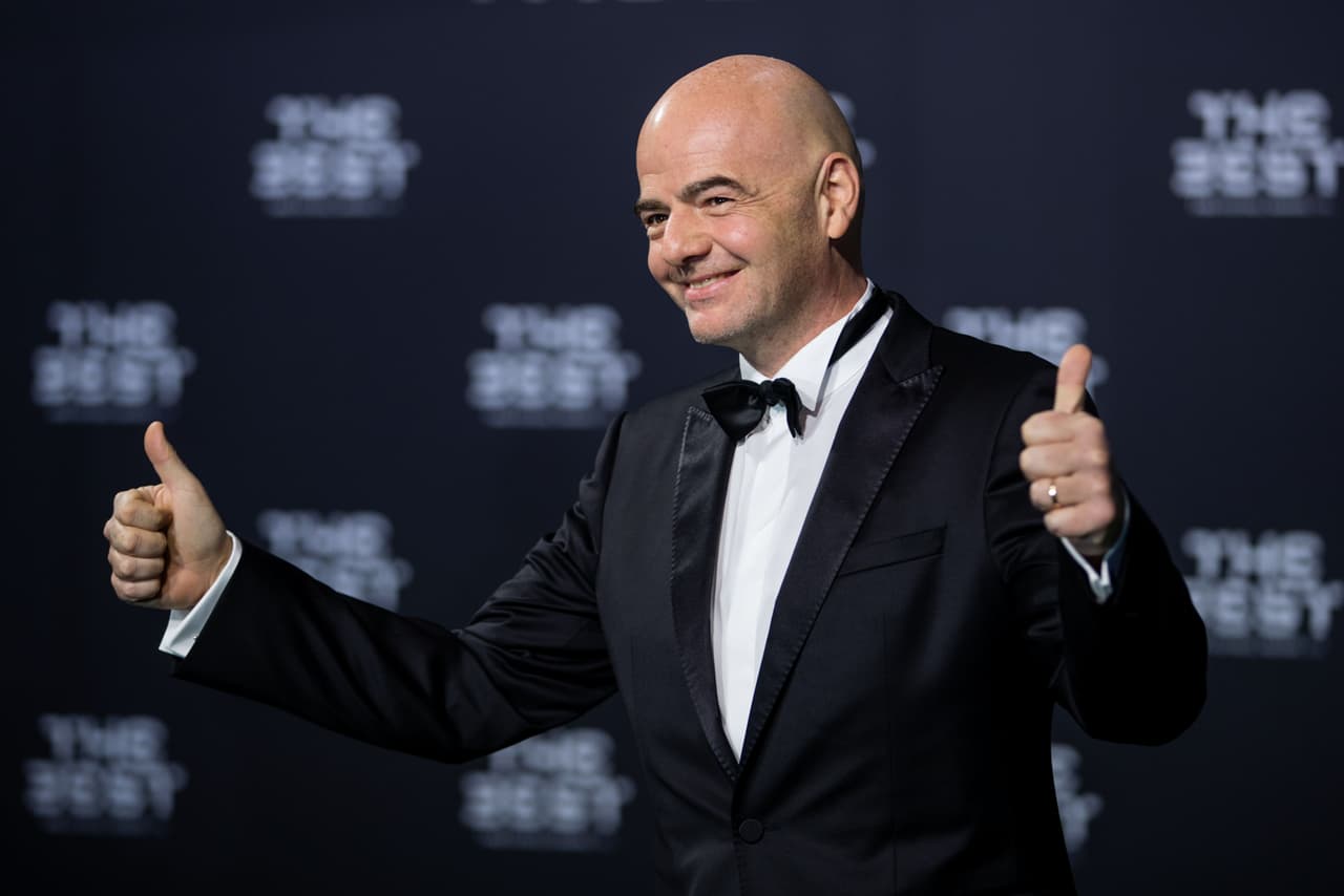 La alegría de Gianni Infantino.