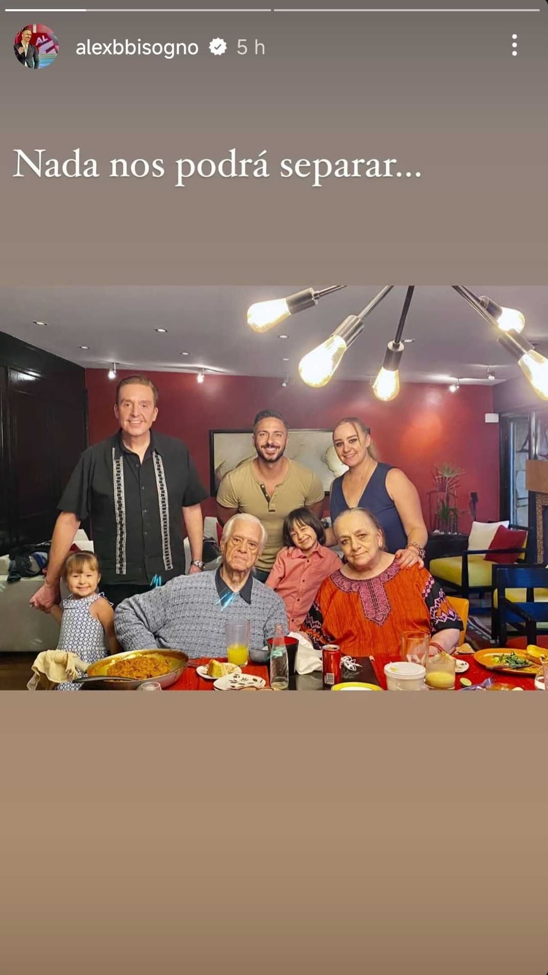 Alex, hermano de Daniel Bisogno, compartió esta imagen tras la muerte del presentador.