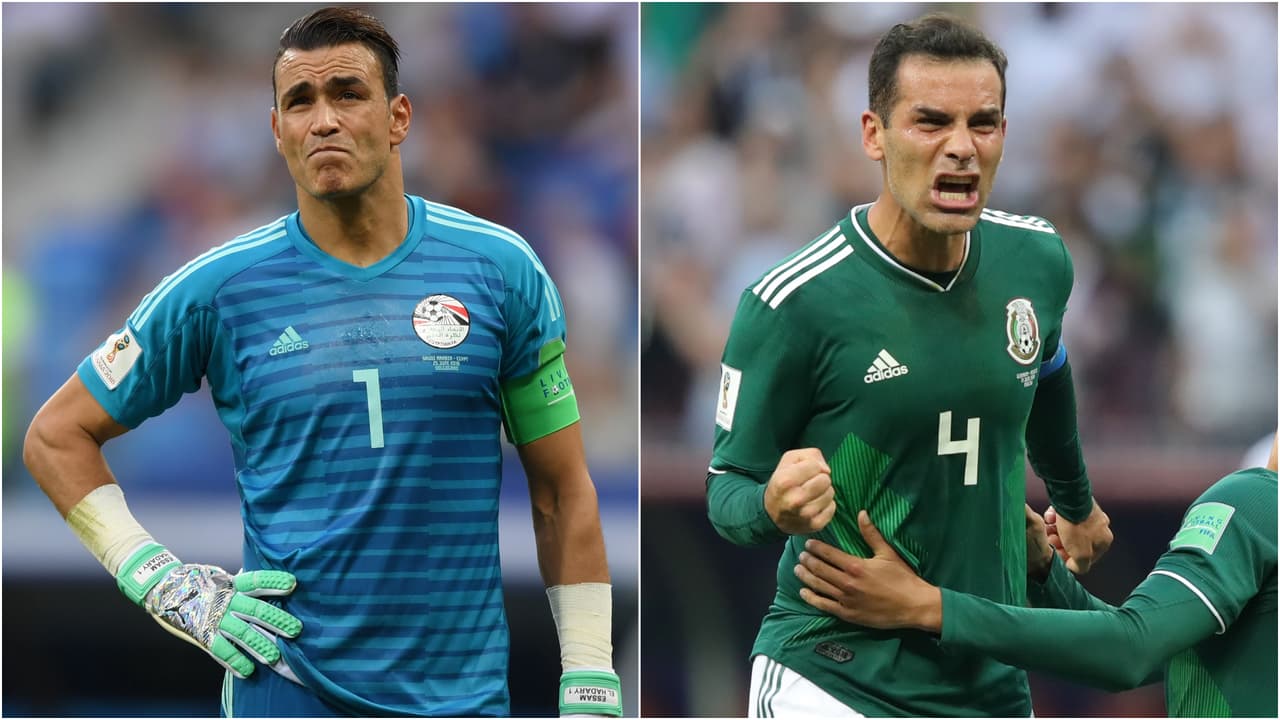 <b>5. El jugador más viejo en jugar un Mundial</b>
<br>El portero de Egipto, Essam Elhadary, se convirtió en el hombre de mayor edad en jugar la Copa del Mundo, al participar en la derrota de los Faraones 2-1 ante Arabia Saudita, con 45 años, 5 meses y 10 días. Superó al colombiano Faryd Mondragón (43 años). Destacan también dos récords de Rafael Márquez. El defensa mexicano es el primer futbolista en ser capitán de su selección en cinco mundiales distintos e impuso una nueva marca con 17 juegos con el Tri portando el brazalete.