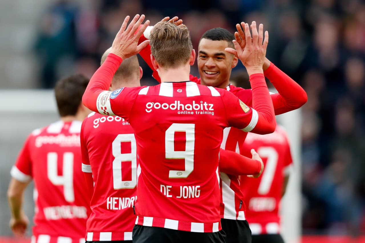 Las celebraciones estuvieron al orden del día para PSV Eindhoven durante el segundo periodo.