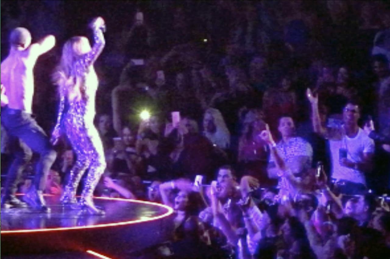 Disfrutó en primera fila del shows.