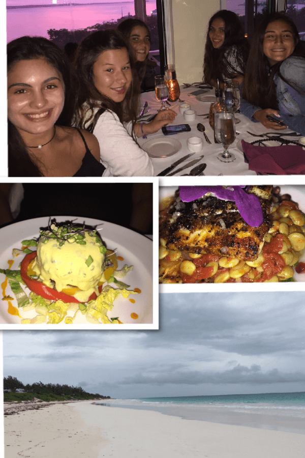 Como Mía cumplió 15 años, en Bahamas pudo estar con sus mejores amigas.