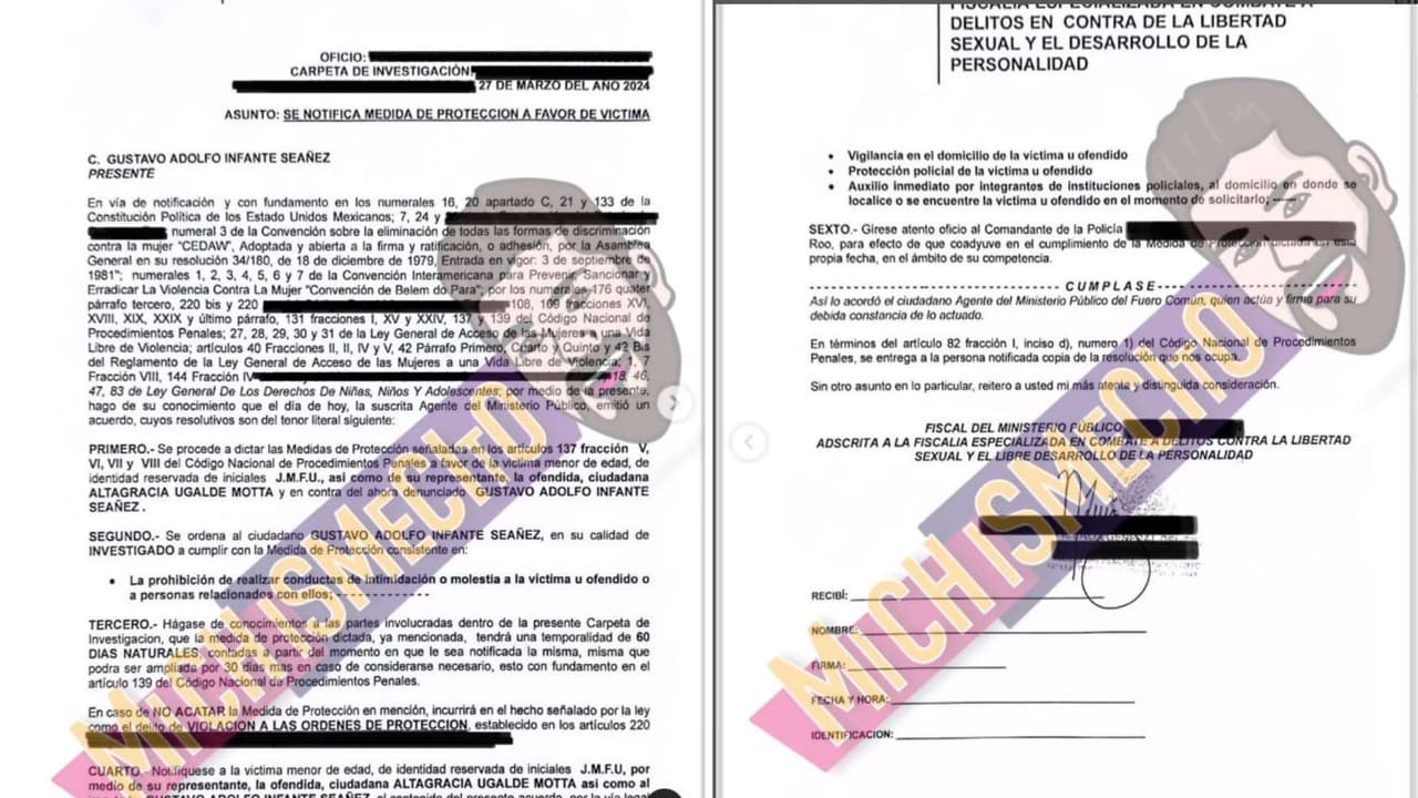 Michelle Rubalcava revela documentos de la supuesta denuncia.