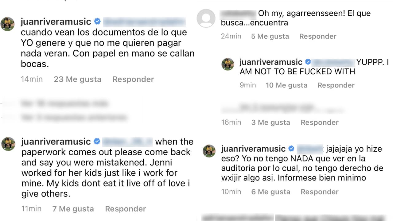Reacciones de Juan Rivera a acusaciones de Chiquis.