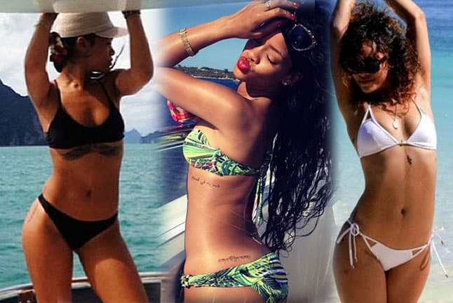 ¡Mamacita! Rihanna es todo un sexy bombón en bikinazo.
