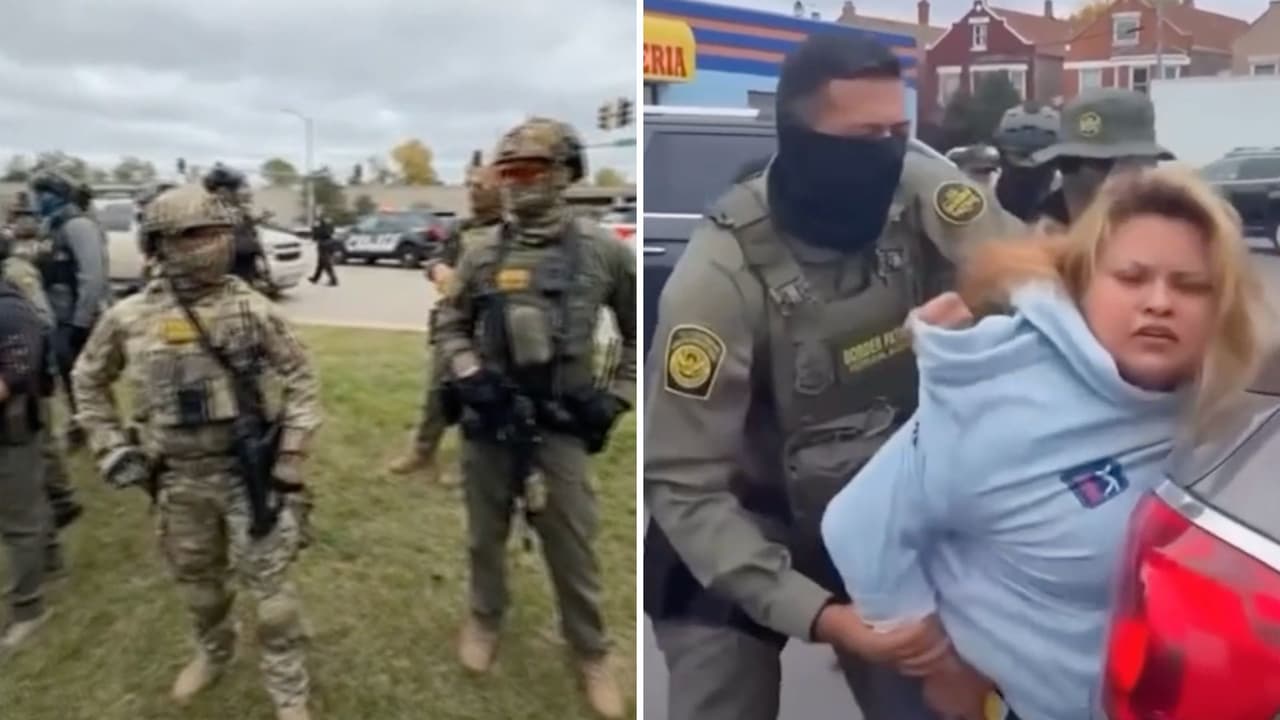 Agentes con armas largas: imágenes de la tensión y pánico en Chicago durante operativos migratorios