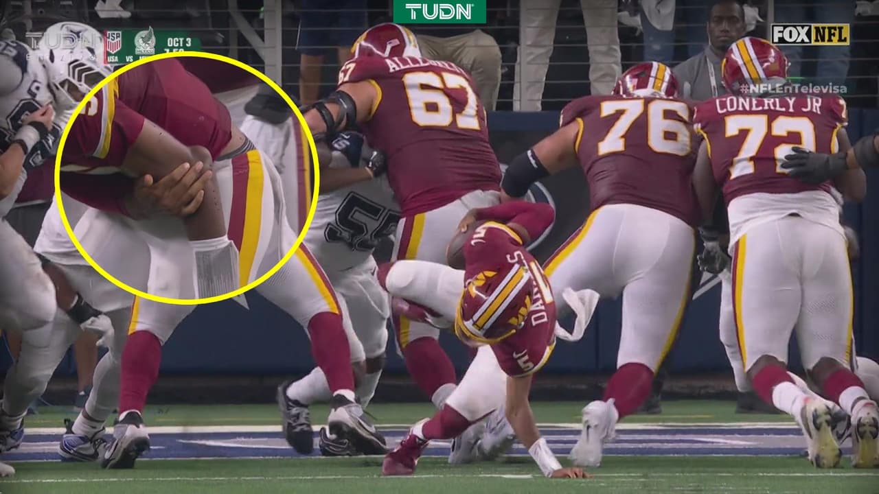 ¡Terrible lesión de Jayden Daniels en el Commanders vs. Cowboys