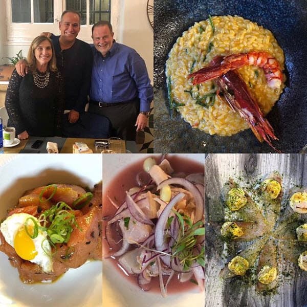 "Vimos a nuestro querido amigo por años de @elgordoylaflaca, Aurelio Manzano que todos recuerdan por sus bufandas. Cenando en @bacira_rest. No hay nada mejor que comer en España", publicó.