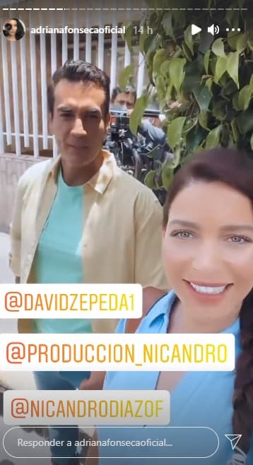 A través de sus historias de Instagram, compartió parte de su primer día de grabaciones junto a David Zepeda a quien le 
<b>confesó estar nerviosa</b> y a la vez feliz por hacer lo que le apasiona.