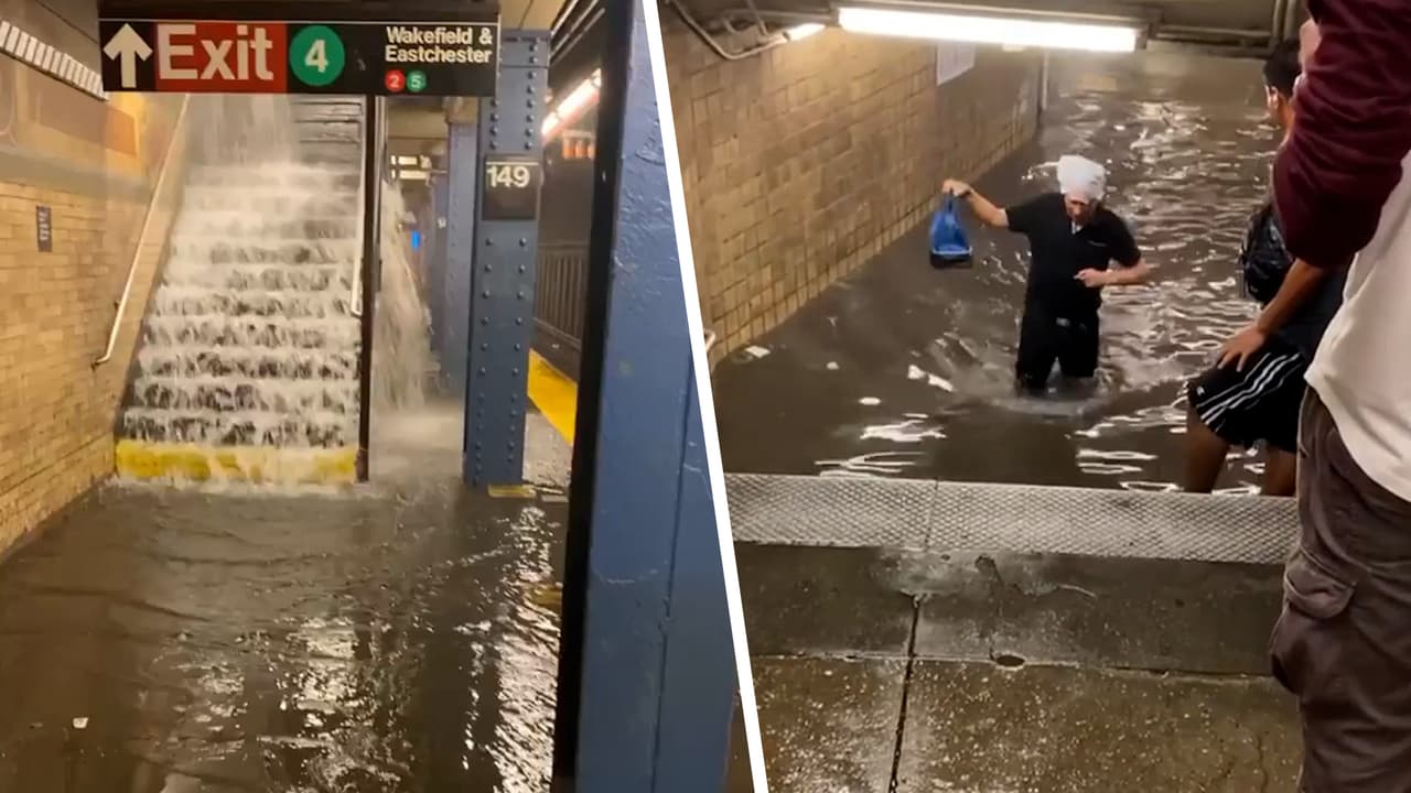 Tormentas en el área han provocado inundaciones en toda la ciudad de Nueva York, mientras los remanentes de Elsa se acercan a nuestra área. El agua se acumuló en la estación de la calle 157 en Washington Heights, y algo similar pasó en la estación de la calle 149- Grand Concourse, en El Bronx.