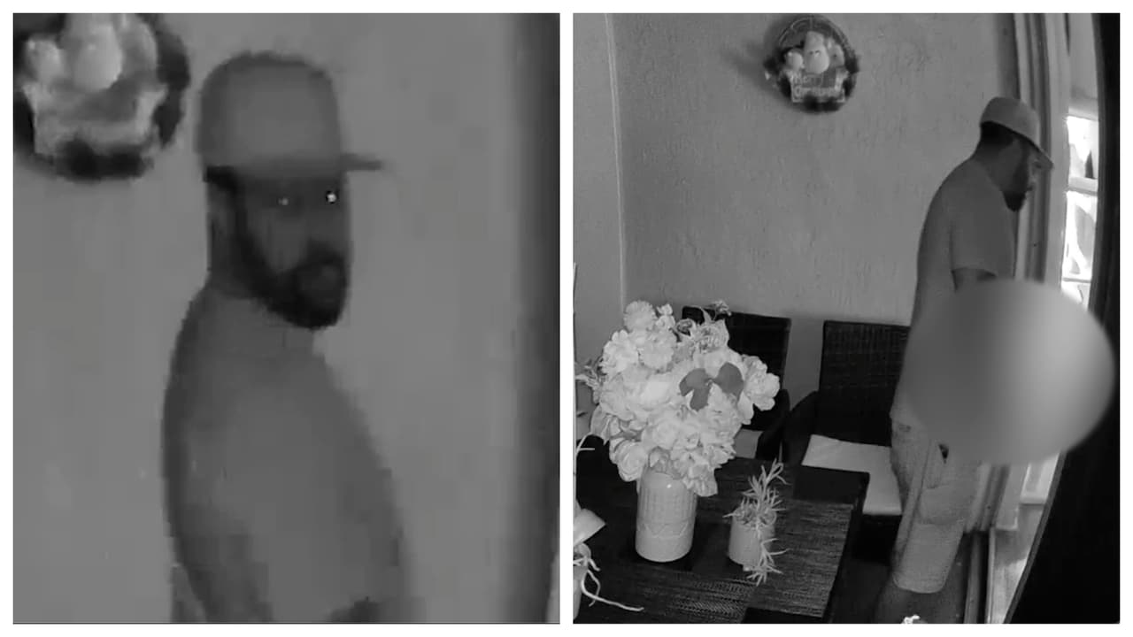 Buscan a hombre captado en cámara manoseándose mientras mira adentro de una casa en Weston