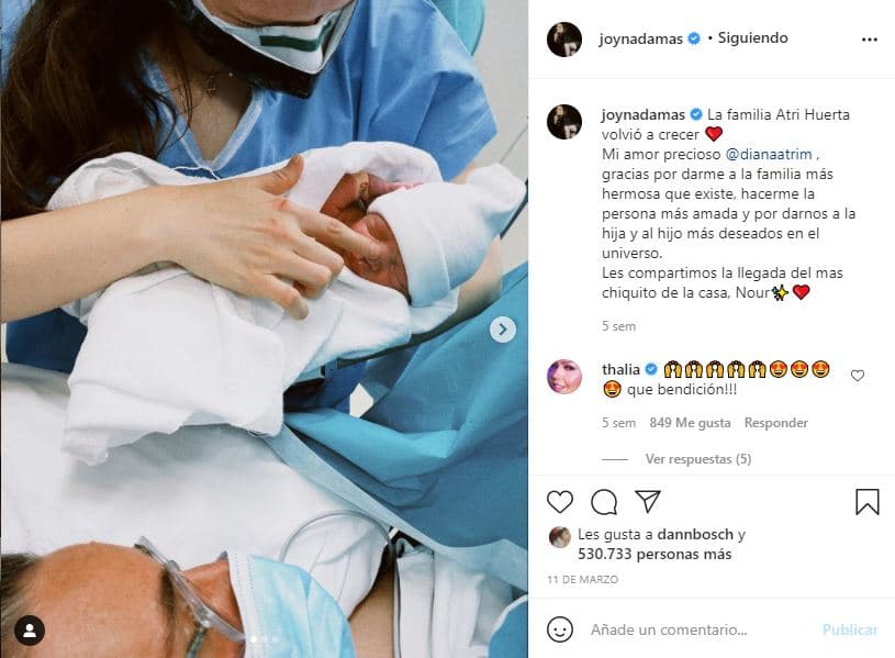 El 11 de marzo pasado, la cantante Joy Huerta compartió en sus redes sociales el anuncio de que
<b> <a href="https://www.univision.com/famosos/joy-huerta-nace-segundo-bebe" target="_blank">se había convertido en mamá por segunda vez</a>. </b>