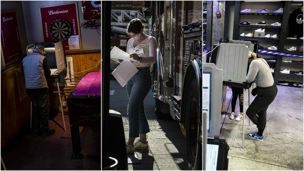 Bares, heladerías y estaciones de bomberos: los peculiares centros de votación en el Área de la Bahía