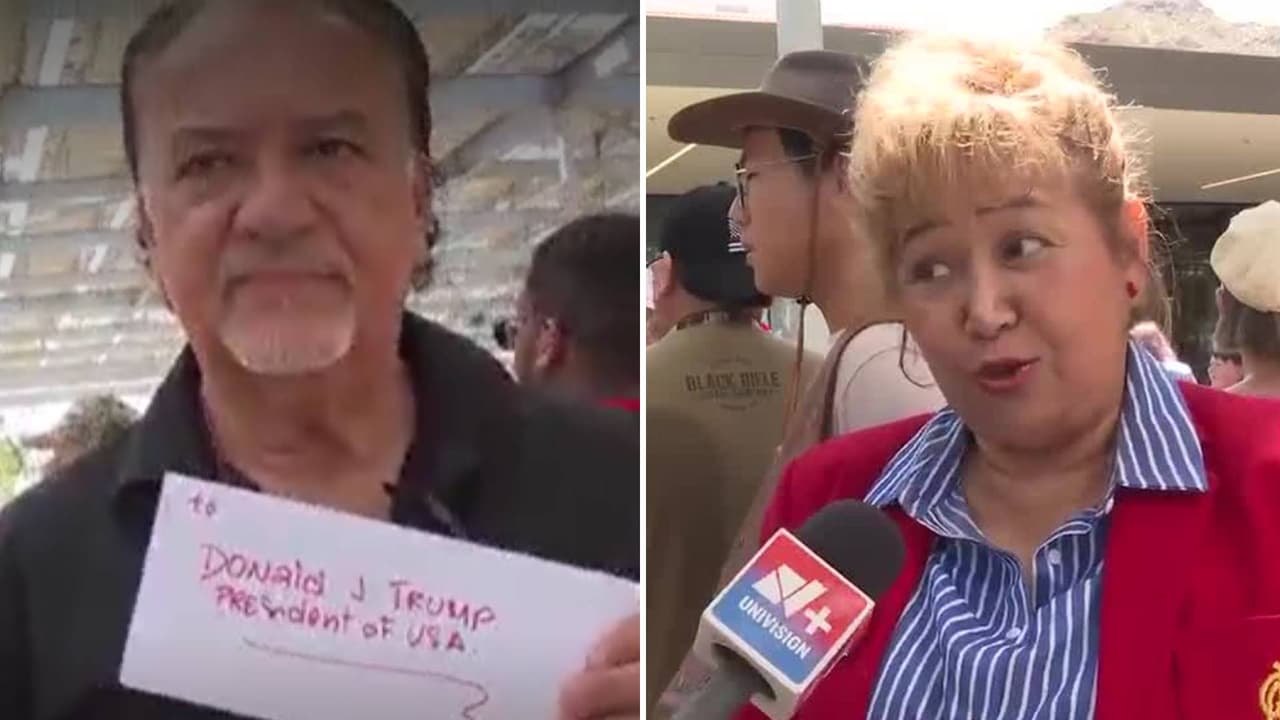 “Él ha hecho mucho, hasta guerras”: los hispanos que apoyaron a Donald Trump durante su visita a Phoenix