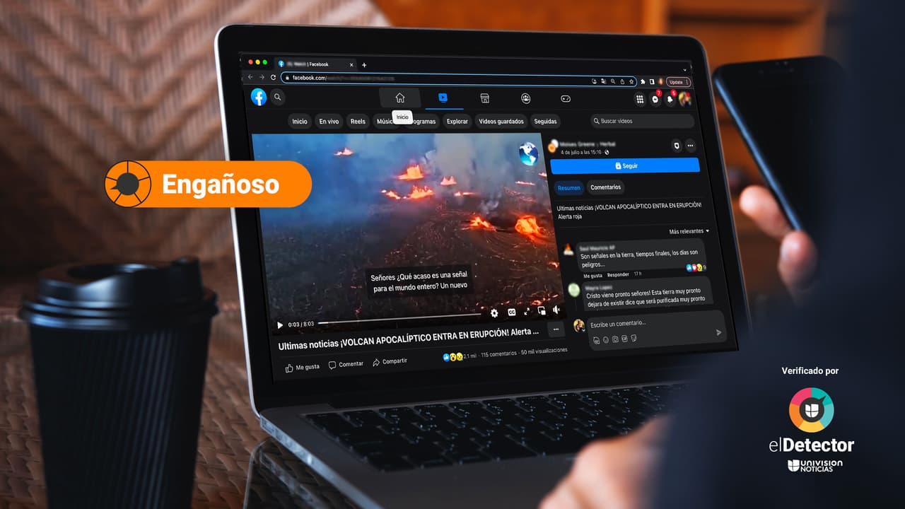 Es engañoso decir que ese volcán esté en erupción y haya una alerta roja en Hawaii