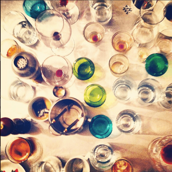 Cena prenavideña en una casa en Lomas de Chapultepec (DF, México).