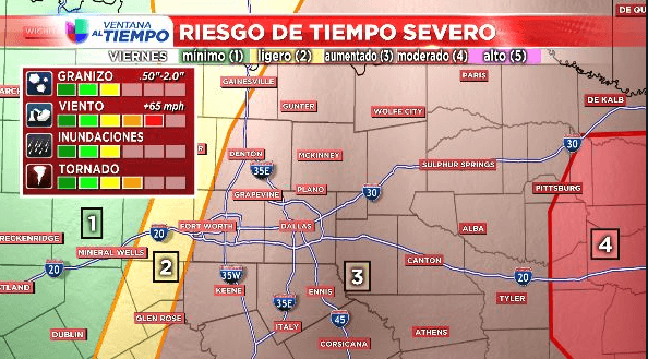 Se esperan aguaceros y fuertes tormentas para los próximos días en Dallas