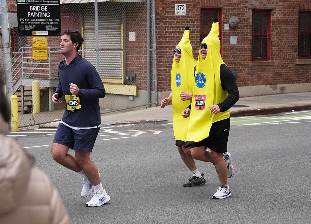 Hubo otras expresiones durante el medio maratón, como bien muestran estas divertidas bananas.