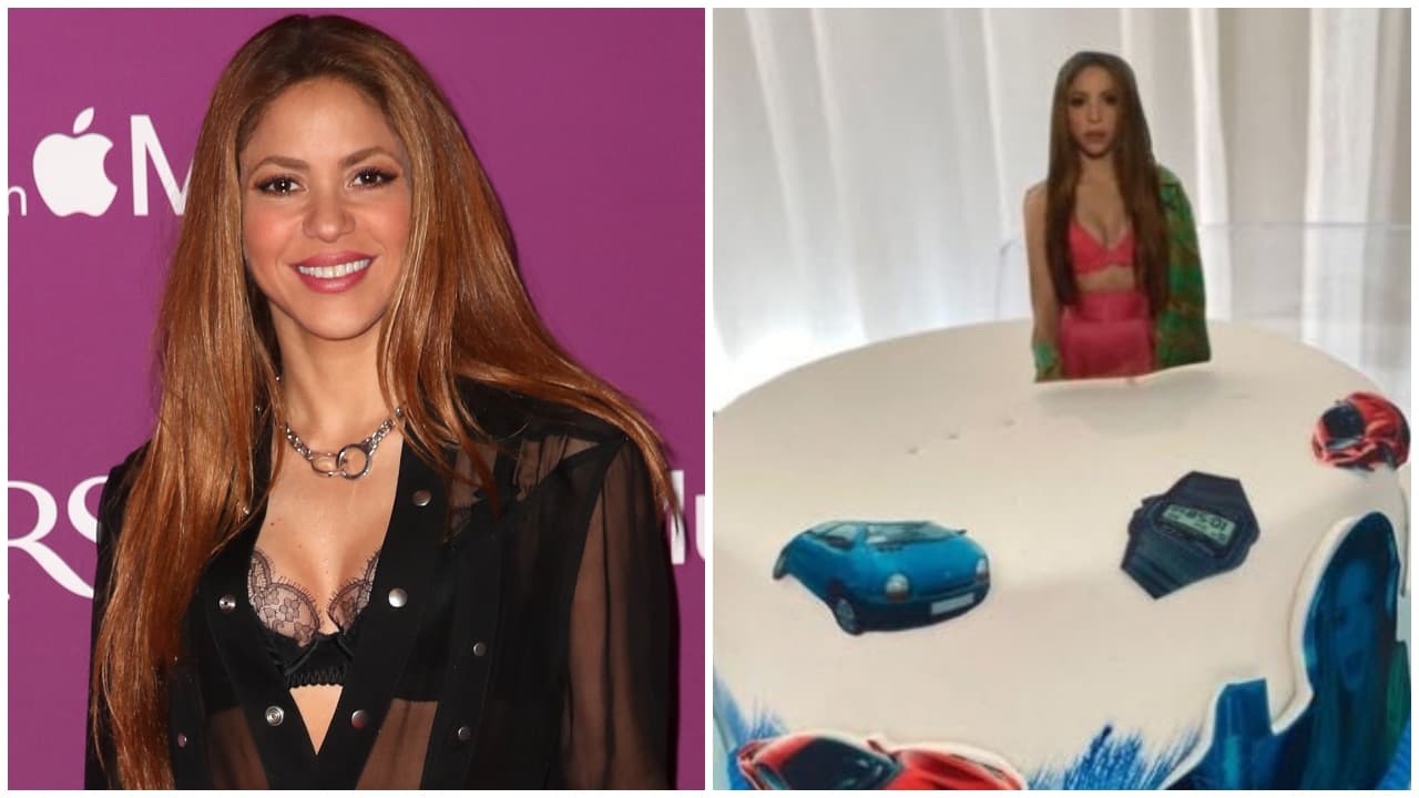 Llevan a Shakira pastel de cumpleaños con foto de Piqué (pero luego él 'desapareció')