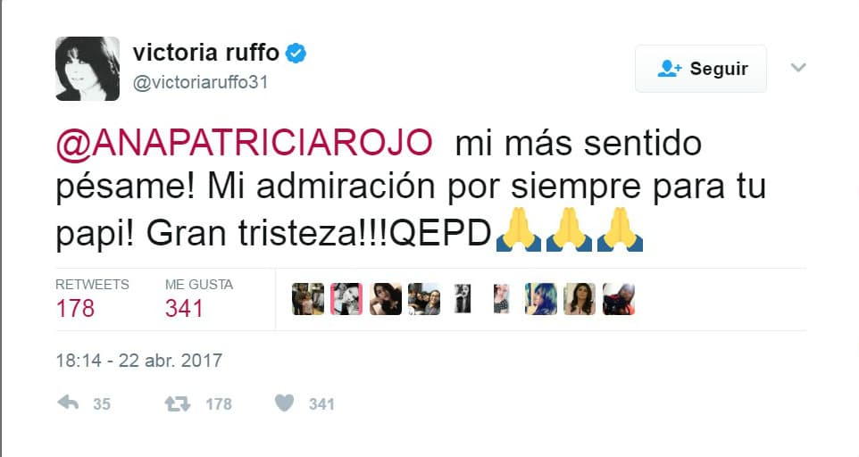 'Triunfo del amor' en el año 2010 fue la última telenovela en la que trabajaron juntos
<b><a href="http://www.univision.com/temas/victoria-ruffo">Victoria Ruffo</a></b> y
<b><a href="http://www.univision.com/temas/gustavo-rojo">Gustavo Rojo</a></b>, por lo que la actriz le envió este conmovedor mensaje a
<b><a href="http://www.univision.com/temas/ana-patricia-rojo">Ana Patricia Rojo</a></b>.
