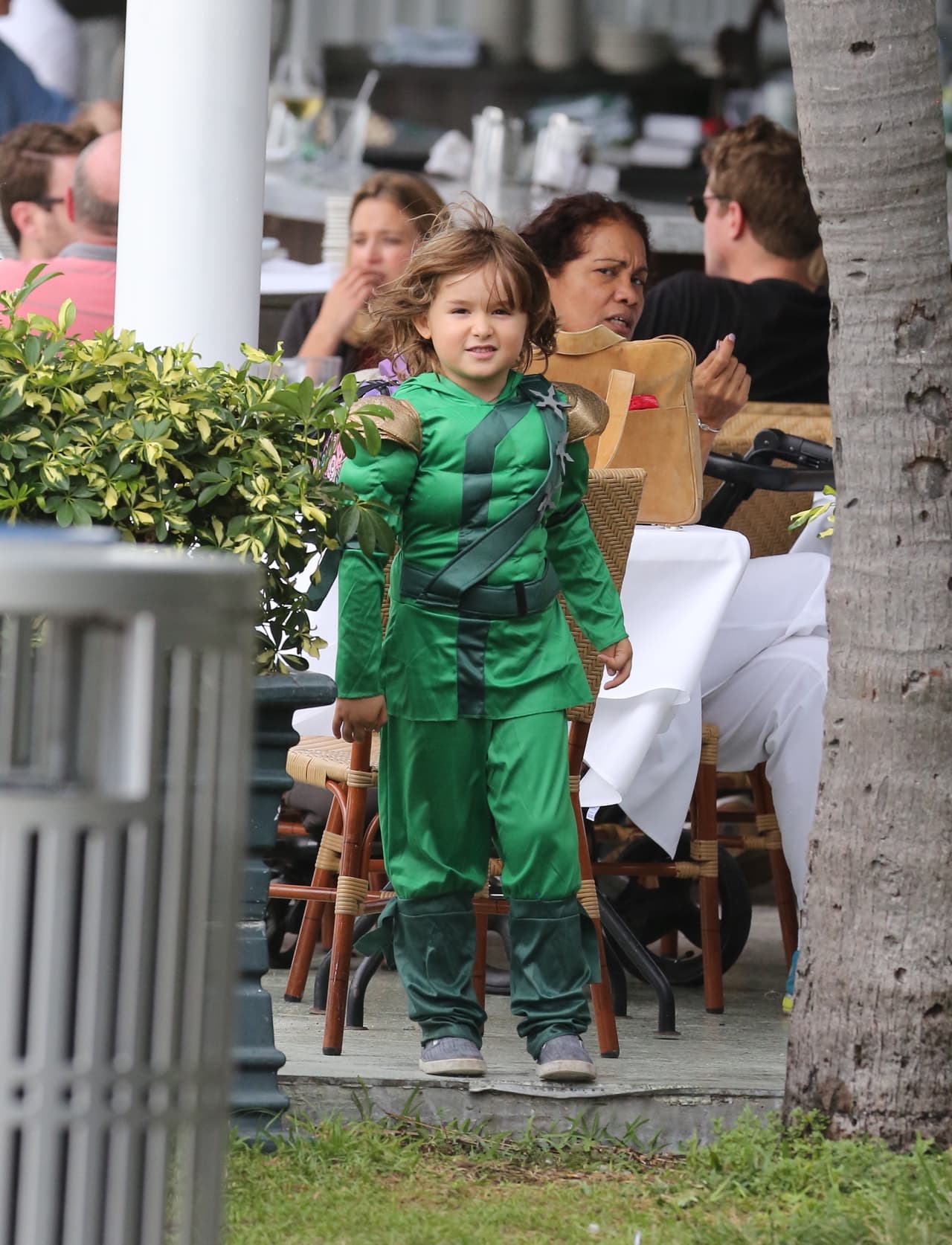 Andrea Nicolás iba vestido de Tortuga Ninja.