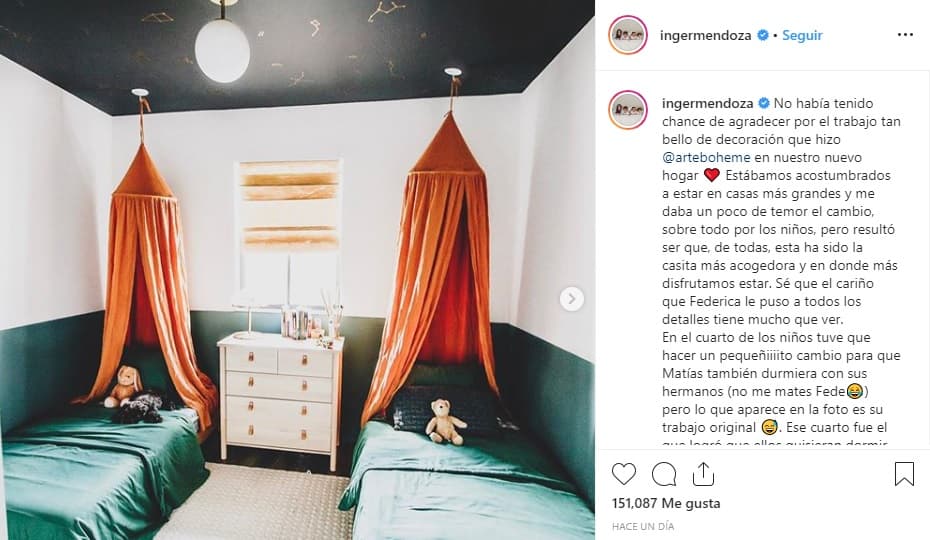 Las versiones suscitaron a partir de una 
<b><a href="https://www.instagram.com/p/B4IpxZQl7D5/" target="_blank">serie de fotos </a></b>que publicó el domingo pasado en las que dio cuenta de la decoración de su "nuevo hogar".