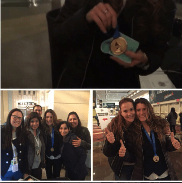 La cantante presumió su medalla de nominada en las redes sociales. Y anda muy feliz por los rincones de la ciudad.