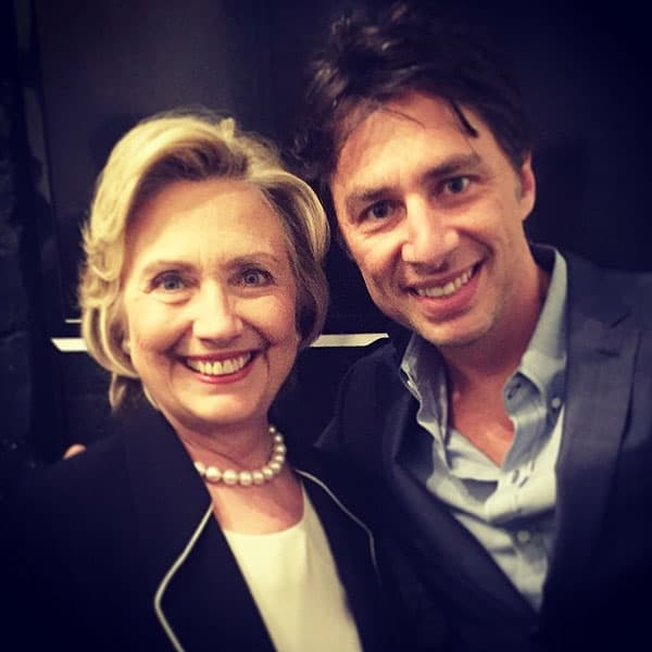 Zach Braff también es fan de Hillary.