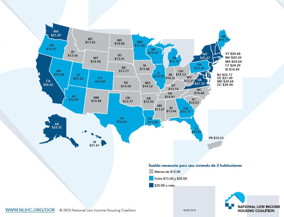 Mapa: ¿Qué salario mínimo se necesita para alquilar en tu estado?